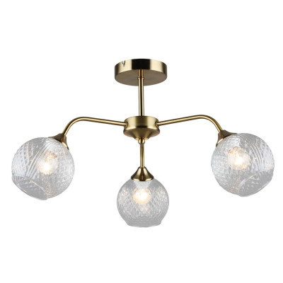 Люстра 3 плафона 61*32 см Е27 60Вт 12м2 плафон стекло бронза Baizheng Люстра 3 плафона 61*32 см Е27 60Вт 12м2 плафон стекло бронза Baizheng