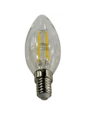 Лампа светодиодная Е14 7Вт 3000К FIL C37 (10/100) Smartbuy