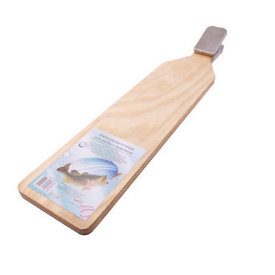 Доска фанера разделочная 46 см для рыбы с зажимом Доска фанера разделочная 46 см для рыбы с зажимом