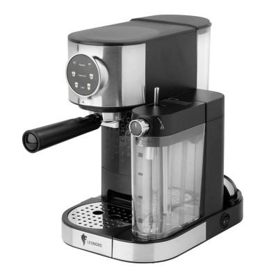 Кофеварка рожковая 1200 Вт 1,5 л 20 бар капучинатор латте съемный поддон черный Brayer