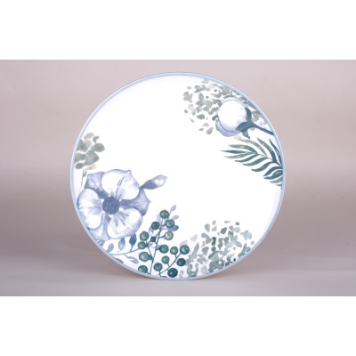 Тарелка фарфоровая 25см Cotton Коралл