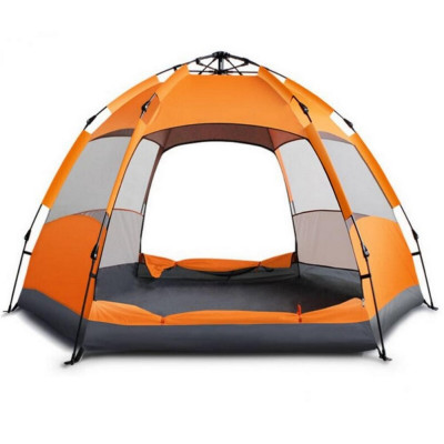 Палатка 4-х местная 240х210х135 см автоматическая зелено серый Baizheng