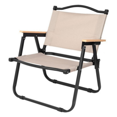 Стул со спинкой туристический складной 550х530х790 мм нагрузка 120 кг бежевый Baizheng