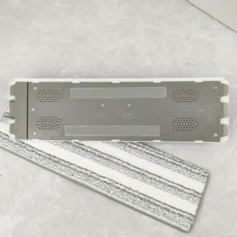 Cнимок Набор ведро пластиковое 14 л + швабра метал 38х12 см металл ручка прозрачно зеленый Baizheng