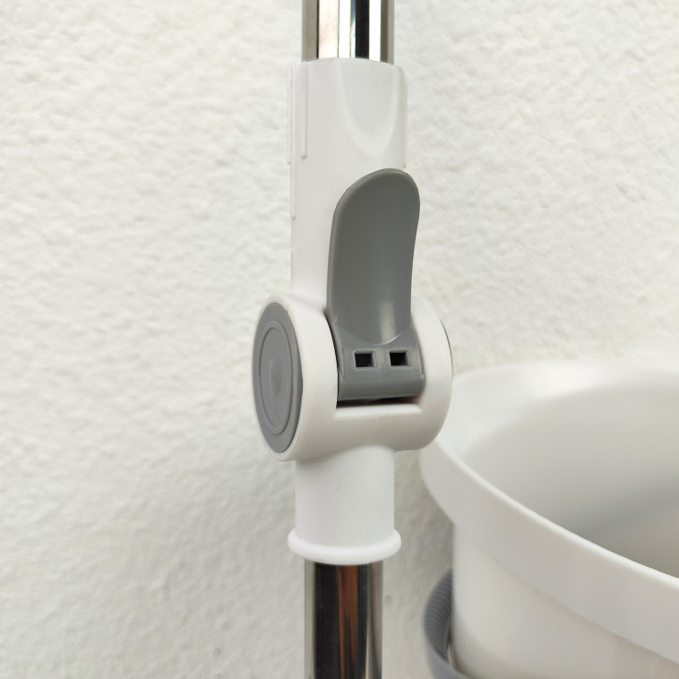 Рисунок Набор ведро пластиковое с отжимом 12 л + швабра металл вращение 360° под упак Baizheng