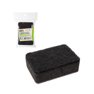 Губка поролоновая для посуды 9х6х3 см с рисунком KS-02 Рыжий кот