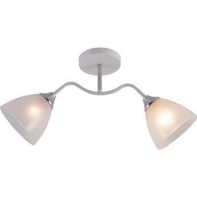 Люстра 2 плафона 53*13,5*27 см Е27 60Вт 9м2 плафон стекло белый хром Baizheng