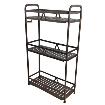 Полка металлическая для ванной 3-х ярусная 34*14*59 см BD-H612K Baizheng Полка металлическая для ванной 3-х ярусная 34*14*59 см BD-H612K Baizheng