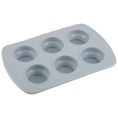 Форма силиконовая для выпечки 27,8*17,5*3,5 см 6 кексов складная прямоуг Armonico Mallony