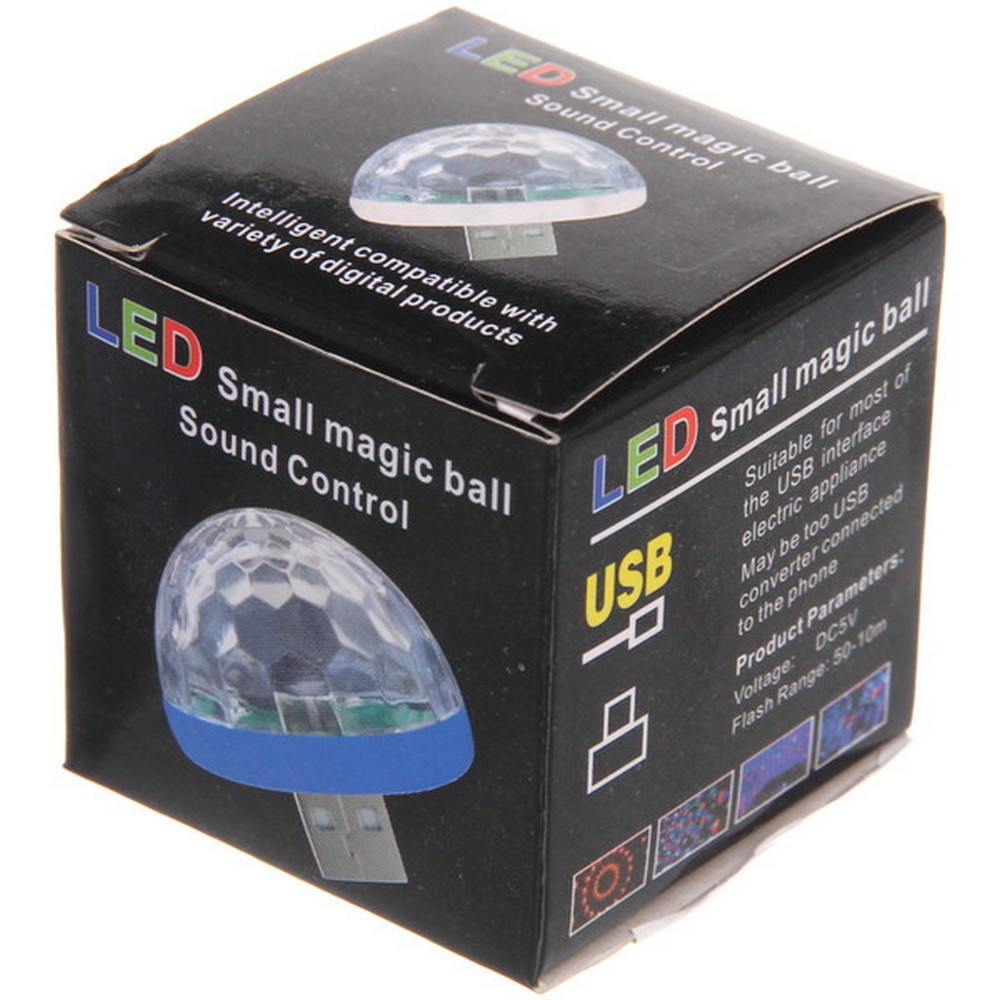 Диско шар светодиодный mini  LED переходни USB Type-C Каледоскоп Серпантин
