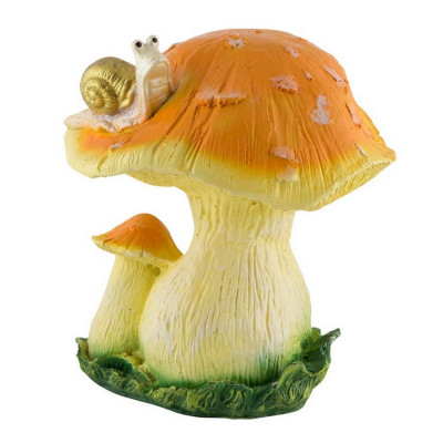 Фигурка полистоун садовая 29 см Гриб с улиткой Park