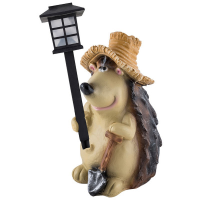 Фигурка полистоун садовая 43 см Ежик с фонарем Park