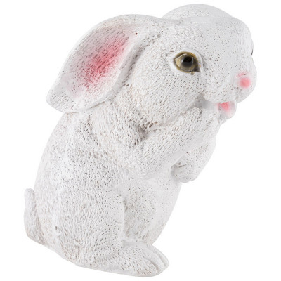 Фигурка полистоун садовая 16 см Зайка белый Park