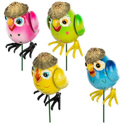 Штекер садовый 60 см Сова в шляпе 7,5*6,8*10,7 см 4 цвета Park