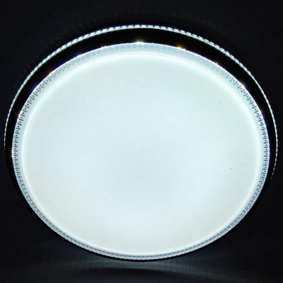 Светильник потолочный светодиодный 50 см 60 Вт 25м2 2 цвета акрил пульт черный Baizheng