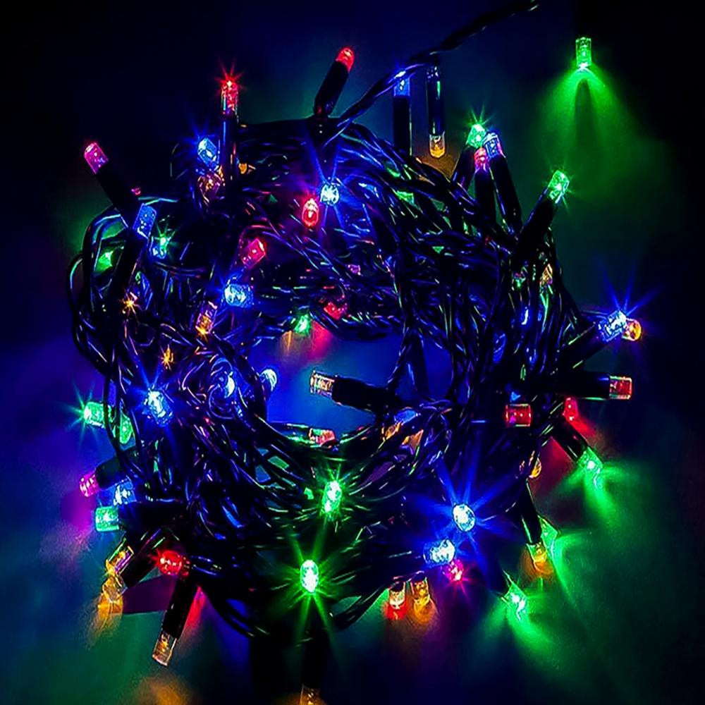 Гирлянда светодиодная 5,5 м 100 Led кристалл нить мультиколор XHP-1112 Fex