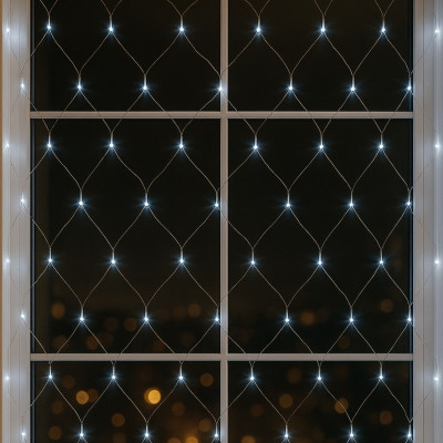 Гирлянда светодиодная 3х2 м 320 led сетка желтая XHP-1139 Fex Гирлянда светодиодная 3х2 м 320 led сетка желтая XHP-1139 Fex