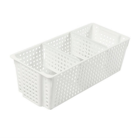 Органайзер пластиковый 3 л 297*130*96 мм перегородки прямоугольный белый Лофт Violet