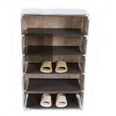 Стеллаж тканевый 5-ти ярусный 58х30х93 см для обуви с принтом микс Baizheng Стеллаж тканевый 5-ти ярусный 58х30х93 см для обуви с принтом микс Baizheng