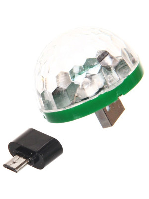 Светильник светодиодный USB + переходник Micro USB Каледоскоп Mini