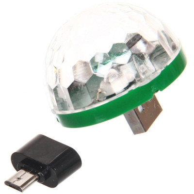 Светильник светодиодный USB + переходник Micro USB Каледоскоп Mini