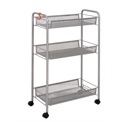 Этажерка металлическая 3-х ярусная 44х25х75,5 см графит Ладья 2 К ЗМИ