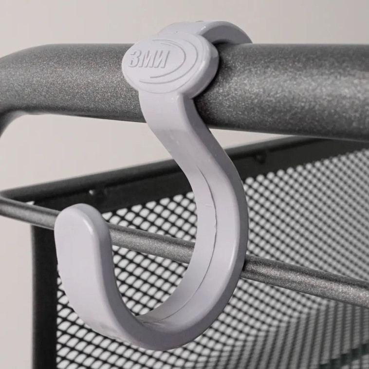 Фото Этажерка металлическая 4-х ярусная 44х25х96 см графит Ладья 24 ЗМИ