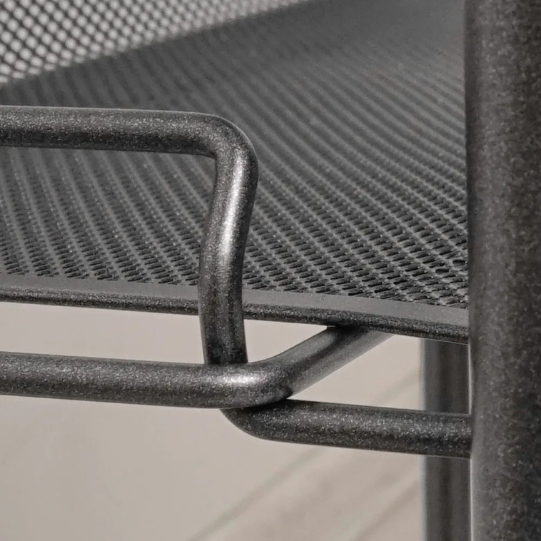 Изображение Этажерка металлическая 4-х ярусная 44х25х96 см графит Ладья 24 ЗМИ