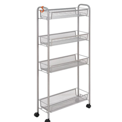 Этажерка металлическая 4-х ярусная 48х18х98,5 см графит Ладья 14 К ЗМИ