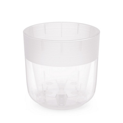 Кашпо пластиковое  4,5 л двойное прозрачный Линель Альтернатива
