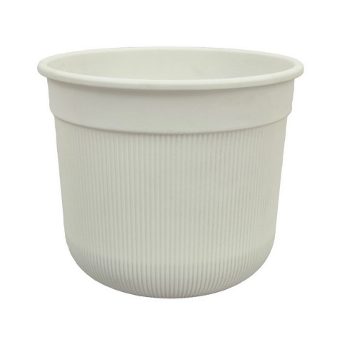 Горшок пластиковый  1 л с дренажной вставкой белый Сканди Альтернатива