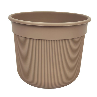 Горшок пластиковый  1 л с дренажной вставкой какао Сканди Альтернатива