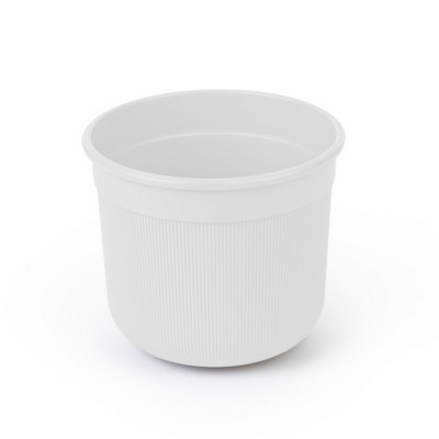 Горшок пластиковый  2 л с дренажной вставкой белый Сканди Альтернатива