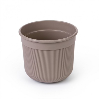 Горшок пластиковый  2 л с дренажной вставкой какао Сканди Альтернатива