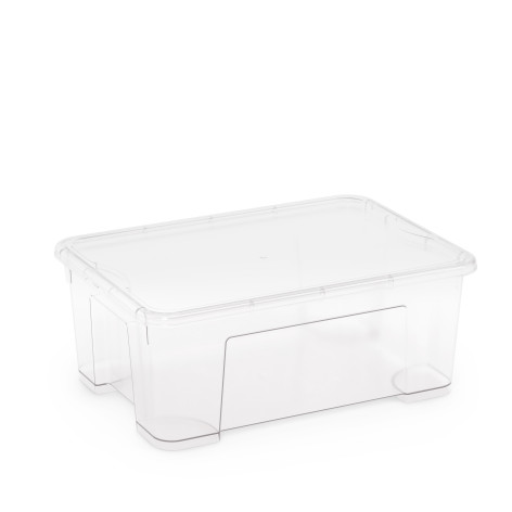 Контейнер пластиковый универсальный 12 л с крышкой прозрачный Альтернатива