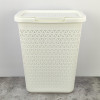 Мини картинка Корзина пластиковая 30 л для белья с крышкой узкая белый Элемент Альтернатива