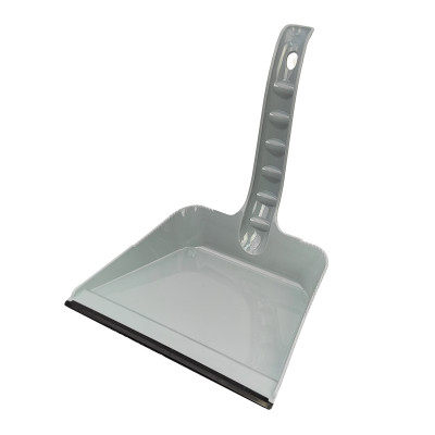 Совок пластиковый для уборки 235*250*250 мм с длиной ручкой серый Альтернатива