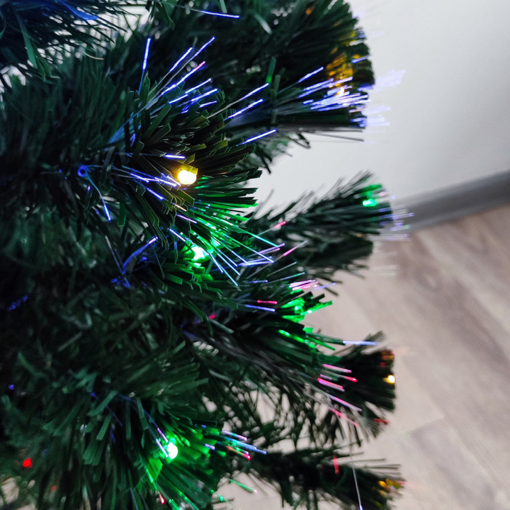 Ель светодиодная 120 см led мультиколор светящиеся кончики веток пласт подставка 71 Fex