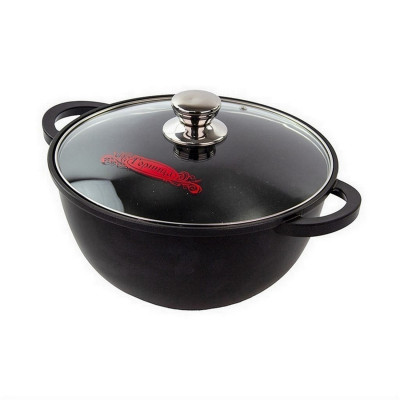 Казан алюминиевый  6 л 28х15 см стекл крышка Классик Горница