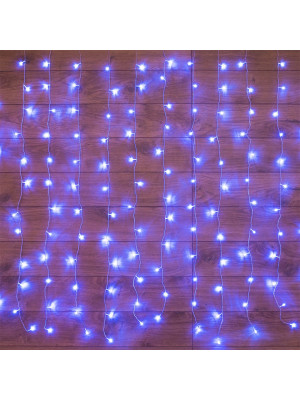 Гирлянда светодиодная 1,5*1,5 м 144 led 230 В 8 реж дождь синий Neon-night Гирлянда светодиодная 1,5*1,5 м 144 led 230 В 8 реж дождь синий Neon-night