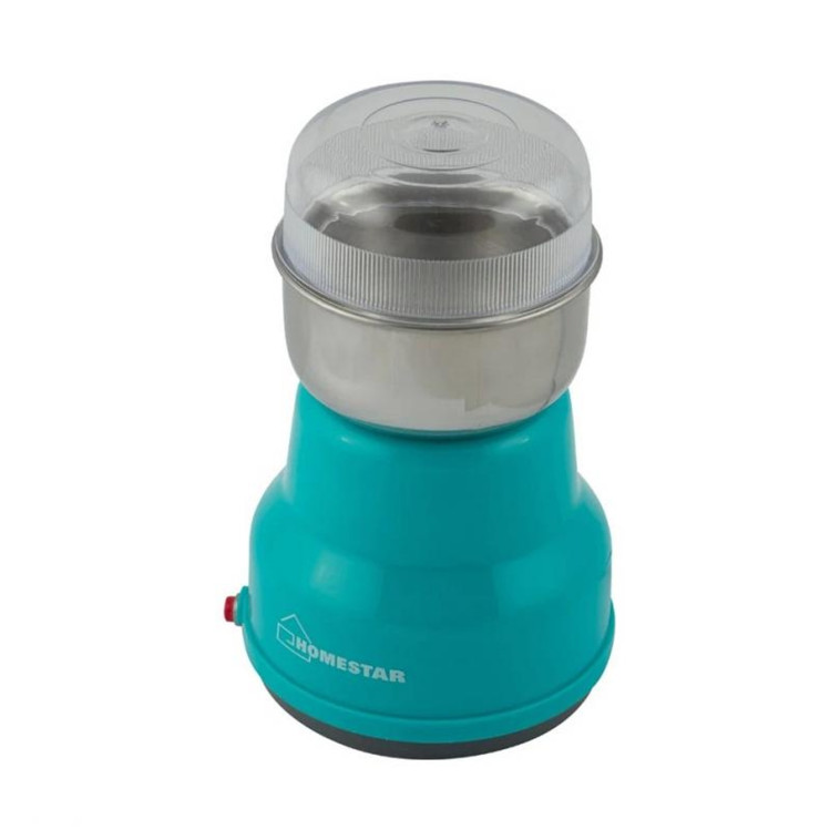 Изображение Кофемолка пластик 150 Вт 50 гр чаша нержавеющая сталь импульс бирюзовый HS-2001 HomeStar
