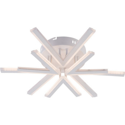 Люстра светодиодная 6 плафонов 53*12 см 78Вт 3510LM 35м2 3 цвета пластик пульт белый Baizheng