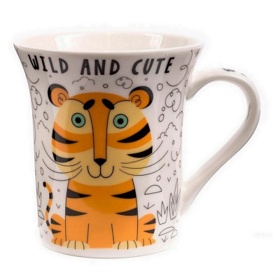 Кружка фарфоровая 310 мл Тигр Olaff
