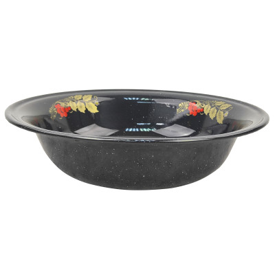 Миска эмалированная 4 л черный рябчик Рябинушка Стальэмаль