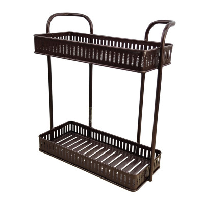 Полка металлическая для ванной 2-х ярусная 35х16х40 см HP58-003 Baizheng