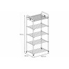 Мини изображение Подставка металлическая для обуви 5-ти ярусная 45,5х30х95 см белый Альфа 15 ЗМИ