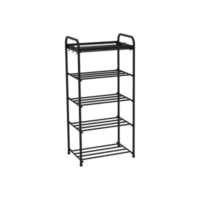 Подставка металлическая для обуви 5-ти ярусная 45,5х30х95 см черный Альфа 15 ЗМИ Подставка металлическая для обуви 5-ти ярусная 45,5х30х95 см черный Альфа 15 ЗМИ