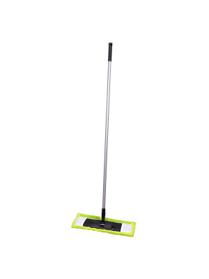 Швабра металлическая 110 см насадка микрофибра 43х13 см черно-зеленый Mop Clean Рыжий кот