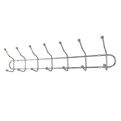 Вешалка металлическая настенная 580*120*60 мм 7 крючков 5 мм BZ-485 Baizheng