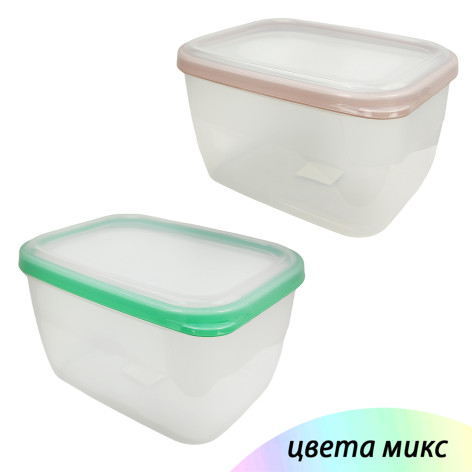 Контейнер пластиковый 2,4 л 200х145х120 мм прямоугольный для СВЧ микс Премиум Полимербыт